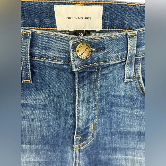 Current/Elliott The High Waist Stiletto in Niagara Destroy Size 28 - Picture 2 of 4